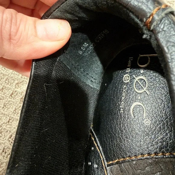 b.o.c. Black Leather Slip-On Shoes - Picture 6 of 7